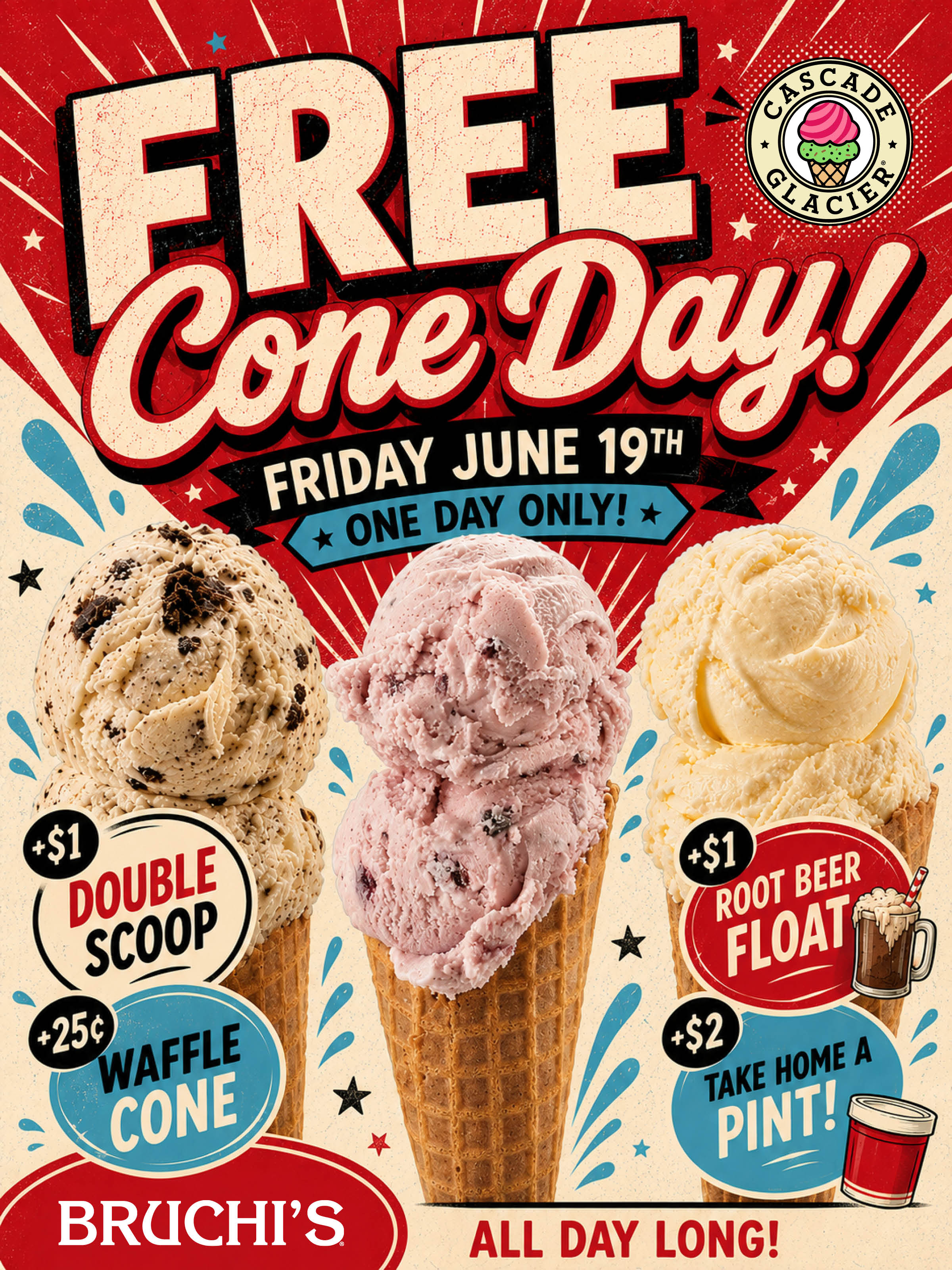 Free Cone Day - Friday June 19th - All Day Long!